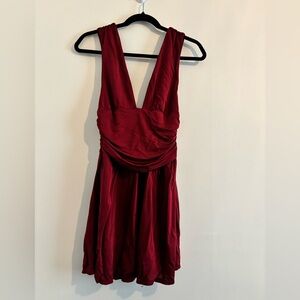 Free People Deep-V Slip Dress